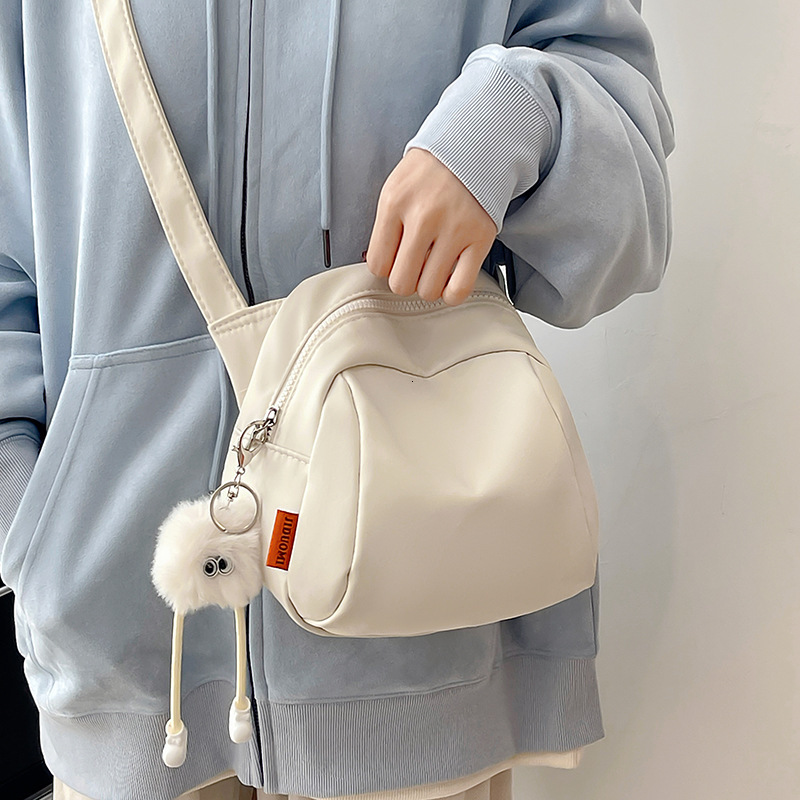 Casual Crossover Fresh And Simple Women's Shoulder Bag Solid Color Shoulder Bag New Women's White Fashion Small Bag Designer Crossbody Bag