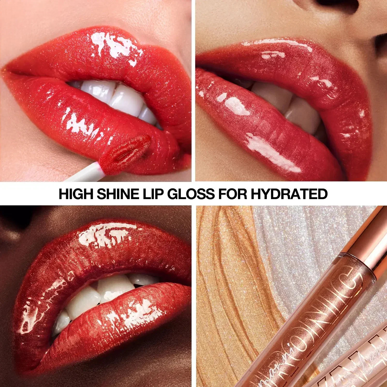 Mirror Pearl Lip Gloss Waterproof Lasting Moisturizing Liquid Lipstick 8 Colors Shine Glitter Glos Makeup Cosmetics 240911