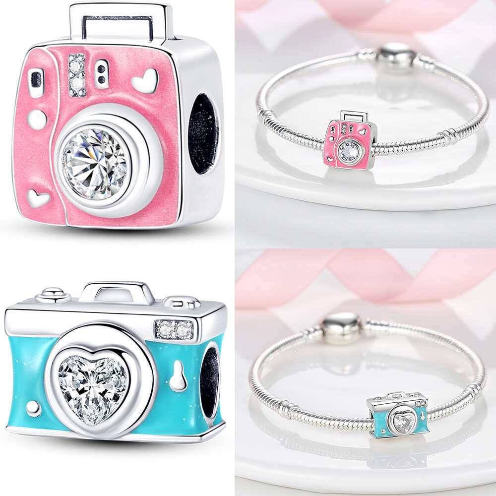925 Hot Sale Sterling Silver Camera Beads Pendants Charms Fit Original Bracelet NecklaceFor Women Jewelry Making