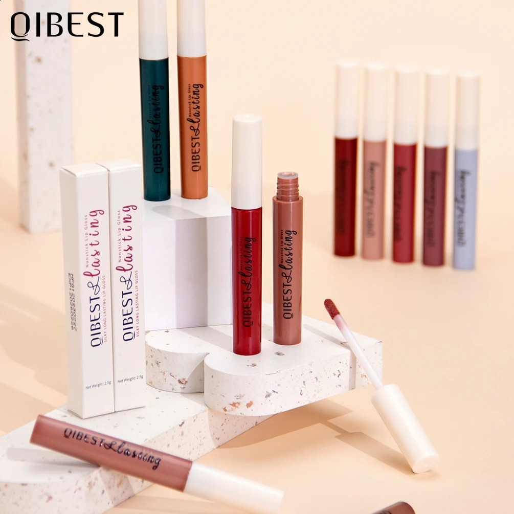 Nude Matte Lip Gloss 24 Colors Longlasting Velvet Lipstick Waterproof Nonstick Cup Sexy Red Dark Tint Makeup Cosmetic 240911