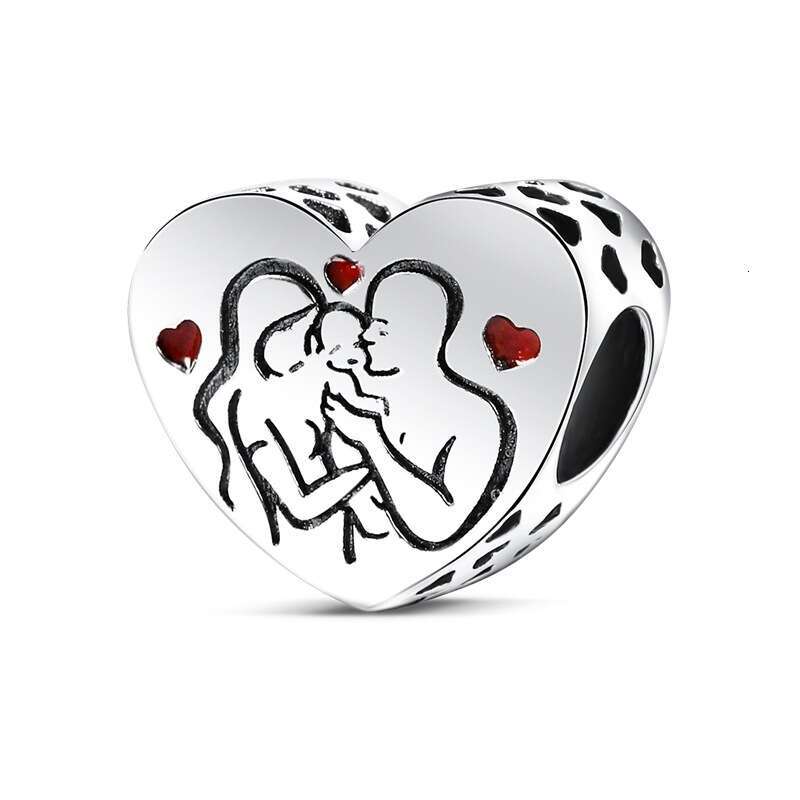 New 925 Sterling Silver Friendship Series Love Pendant Charms DIY Bead Bracelet Necklace For women