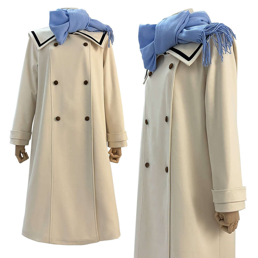 HOLOUN Beyond Journey's End Anime Frieren Cosplay Costume Winter Coat Dress Wig Ponytail Daily Wear Christmas New Year