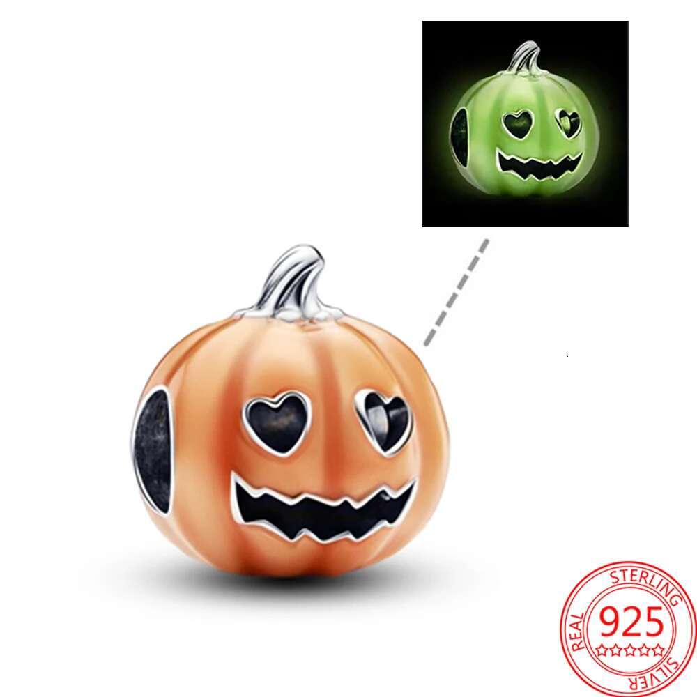 925 Skull Pumpkin Butterfly Moon Egg Dangle Charm Fit DIY Bracelet Necklaces Halloween Series Jewelry Sterling Silver Beads