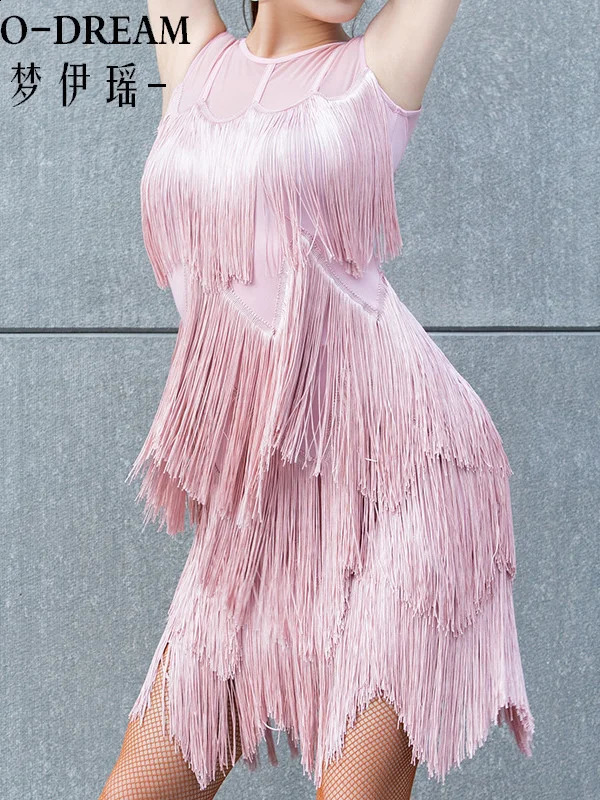 Ximeng Yiyao Latin Dance Practice Dress Tassel Performance Sexy Female Adult Competition 240913