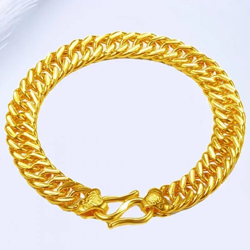 999 real gold bracelet 24K men get rich all the way Boss chain 8 parties to wealth 240912