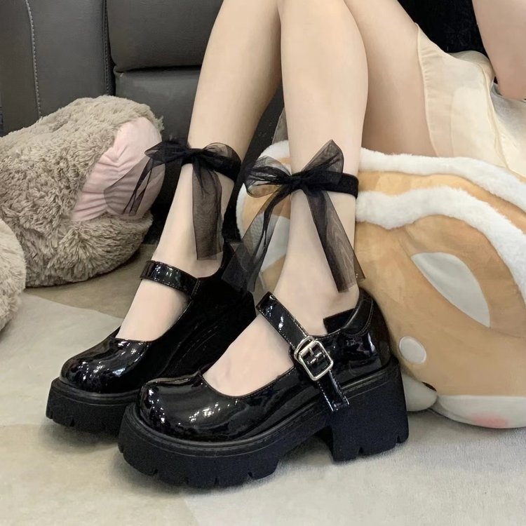 Free Shipping Designer Dress Shoes Black Kitten Heel Chunky Heels Ballet Flats Mary Jane Shoes Sneakers Loafers