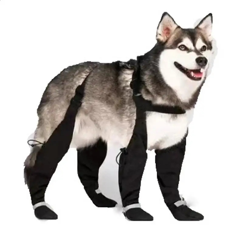 Reflective Dog Boots Shoes For Dogs Non-slip Pets Paws Protector Adjustable Walking Shoes Suspender Boots Outdoor Pet Sneakers 240907