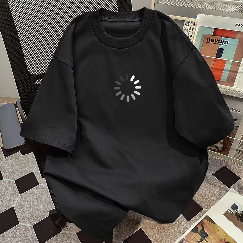 Heavy cotton tide brand printed designer T-shirts short-sleeved niche creative round neck shirts for men and women in summer.