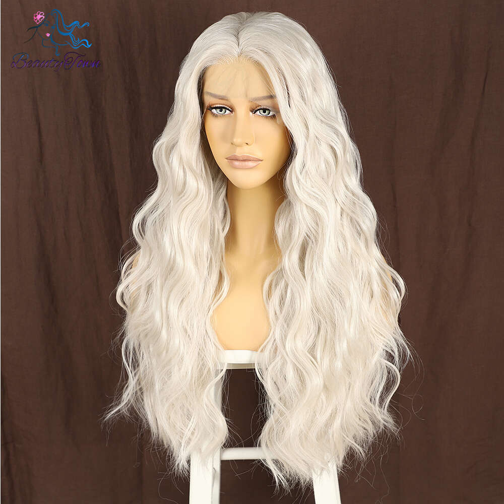 613 Blonde Synthetic Wigs Long Body Wave HD Transparent Lace Front Cosplay Daily Use Heat Resistant Wig