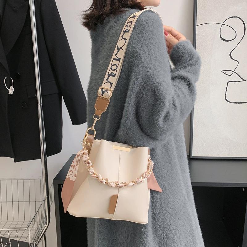3 Bag Chain Shoulder PU Leather Trendy Crossbody Large Capacity Top Handle With Wide Strap For Women 4