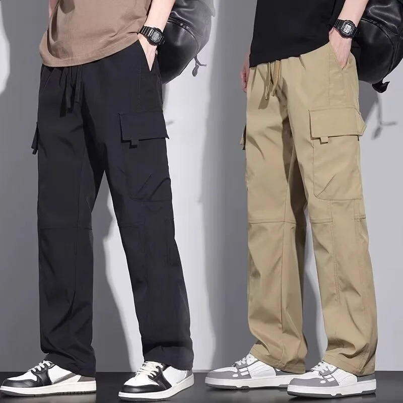 American Retro High Street Overalls Mens Straight Wide-leg Casual Pants Fashion Trend Trousers Sweatpants Gym for You 240911