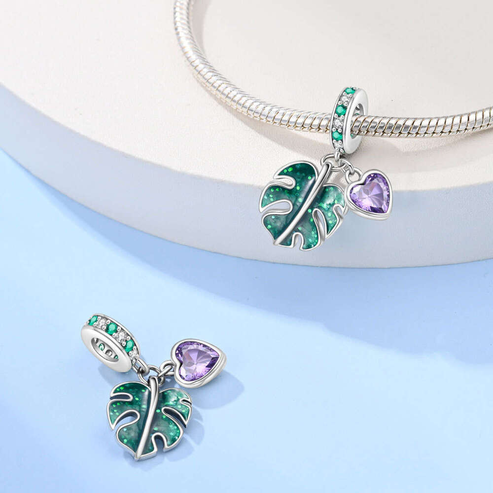 925 Sterling silver Charms firefly lily of the valley luminous pendant beads Fit Original Bracelet Necklaces DIY for women