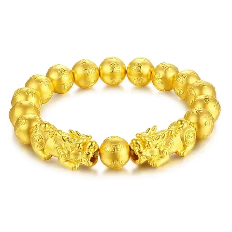 999 real gold bracelet 24K men get rich all the way Boss chain 8 parties to wealth 240912
