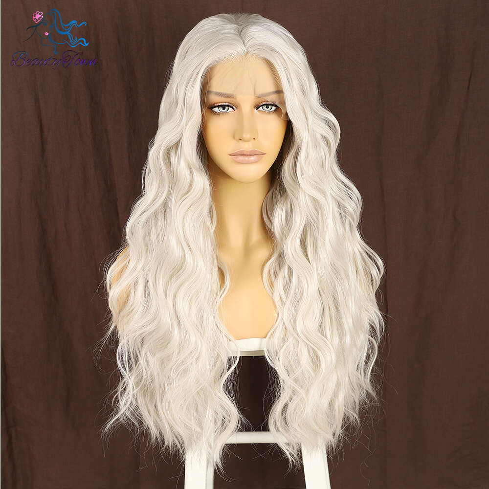 613 Blonde Synthetic Wigs Long Body Wave HD Transparent Lace Front Cosplay Daily Use Heat Resistant Wig