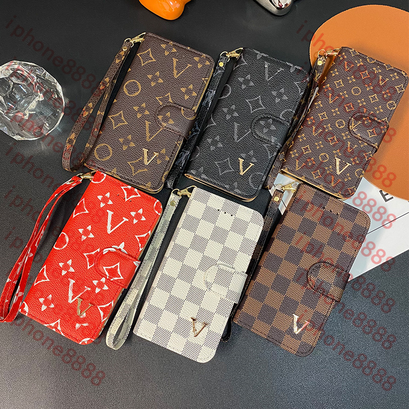 For iPhone 16 Pro Max Case Leather Flip Phone Case Designer iPhone Case Apple iPhone 14 Pro Max 12 13 11 15 Plus Samsung Galaxy S24 Ultra S23 S22 Plus Case Wallet Card Slot