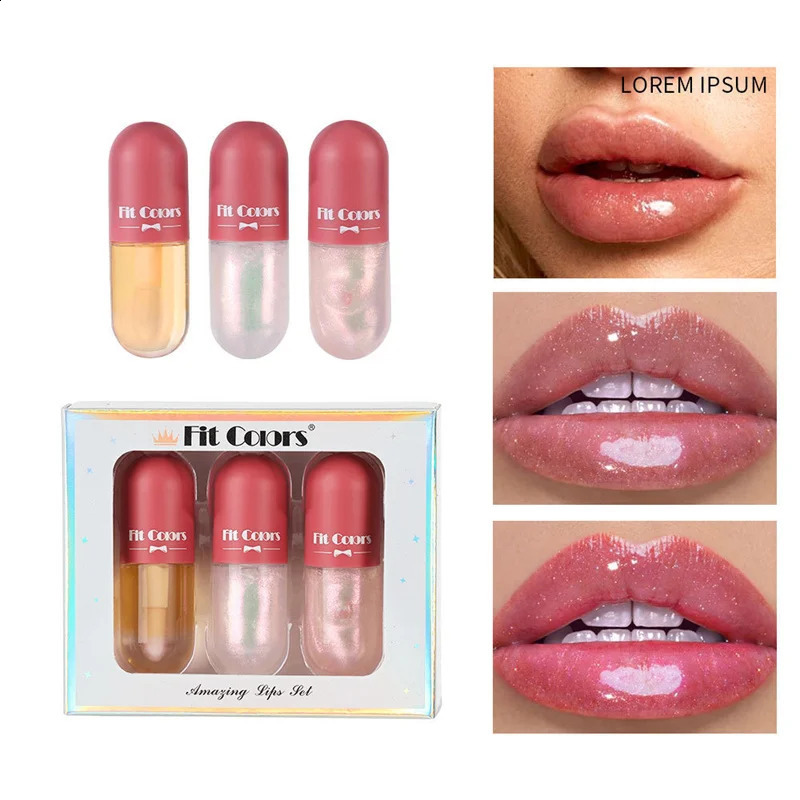 Mini Capsule Liquid Lip Blam Moisturizing Transparent Color Changing Plumping Oil Mirror Jelly Gloss Cosmetic 240911