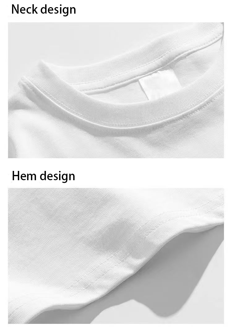 Heavy cotton tide brand printed designer T-shirts short-sleeved niche creative round neck shirts for men and women in summer.