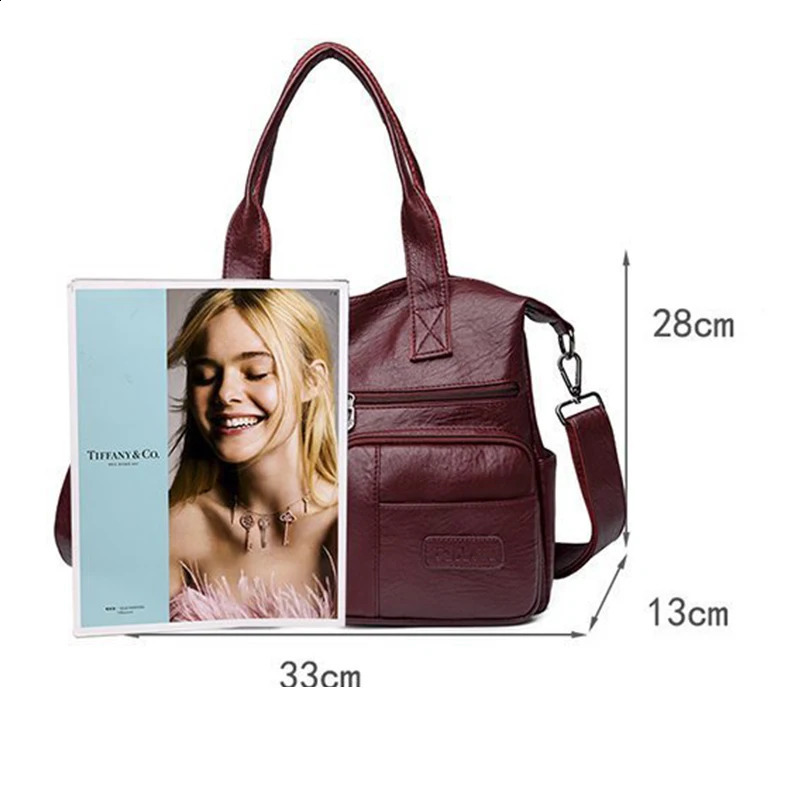 Shopping Handbags Female Shoulder Bags PU Leather Crossbody for Women Large Capacity Messenger Bag 240914