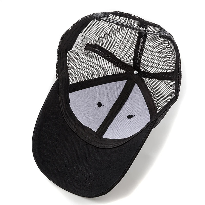 Unisex Mesh Cap Casual Plain Cotton Baseball Adjustable Summer Trucker Hats For Women Men 240906