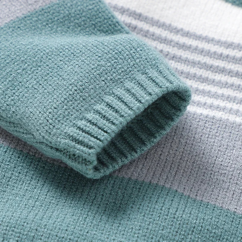 born Baby Clothes Set Knitted Autumn Infant Boy Sweater Pullover Long Sleeve Pants Kid Sweater Trousers 2PC Fashion Striped 240913