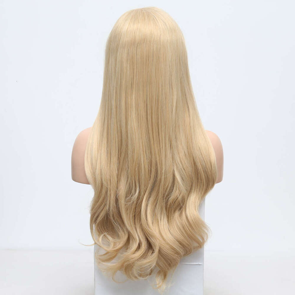 AIMEYA Honey Blonde Front Wigs Long Wave Synthetic Lace Natural Haire Wig Heat Resistant Daily Use