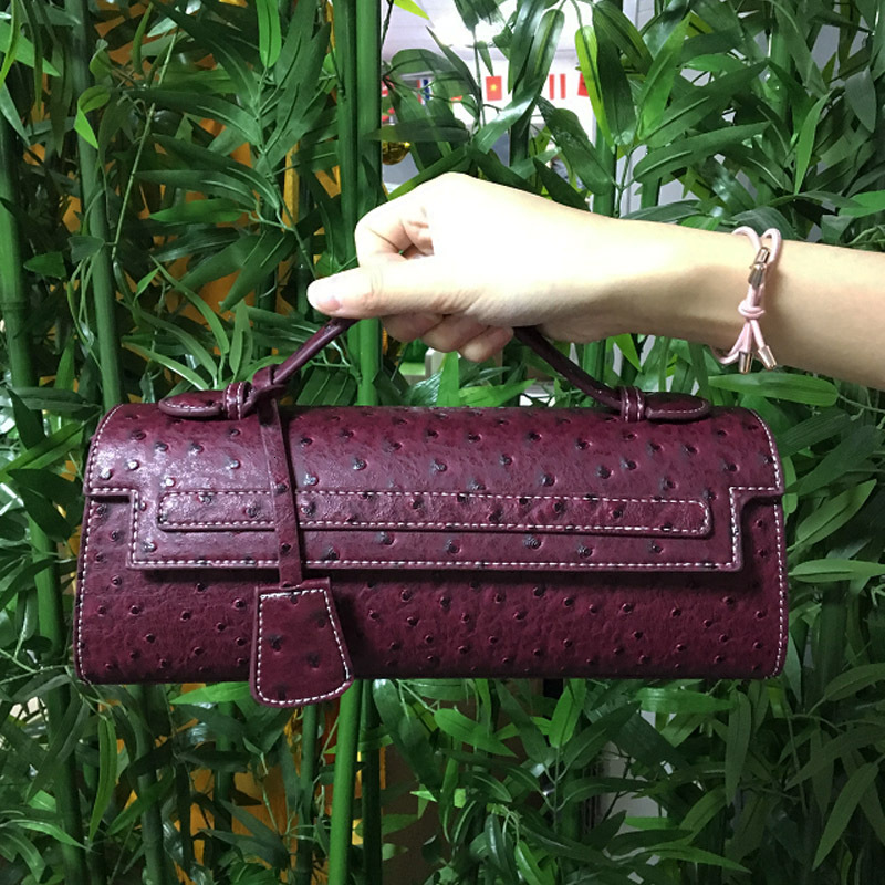 Hot Brand Design Ostrich/Snake Print Women Bag Handbag Ladies Fashion Brands Women's Long Handbags Shoulder Bags