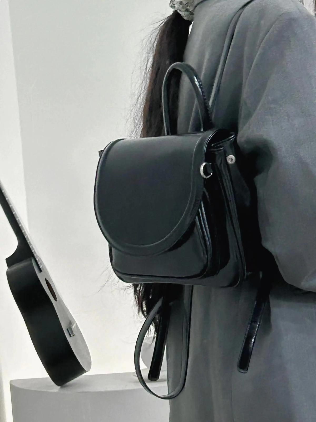 Autumn Korean Womens Backpack Minimalist Communicating College Style Handbag Texture Shoulder Bag 240912