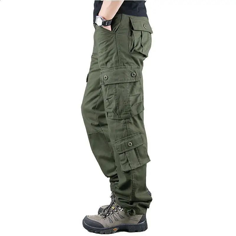 Spring Summer Autumn Winter Mens Cargo Pants Khaki Military Pants Casual Cotton Tactical Pants Large Military Pants Homme 240911