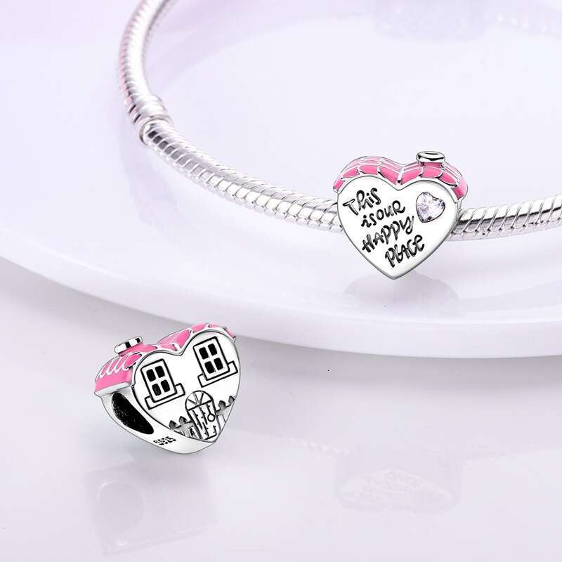 New 925 Sterling Silver Friendship Series Love Pendant Charms DIY Bead Bracelet Necklace For women
