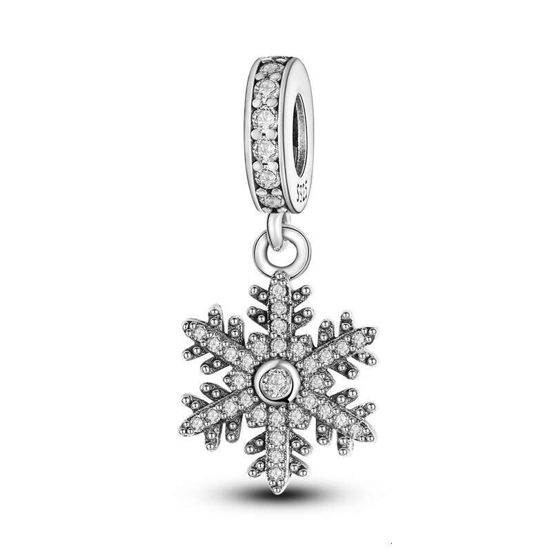 New snowflake Pendant Beads 925 Sterling Silver Charm Fit Charms Silver 925 Original Bracelet Necklaces DIY Jewelry Making For women Gifts