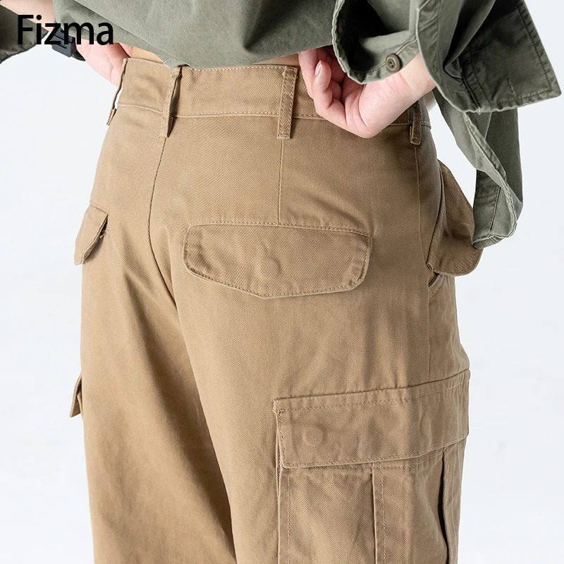 Fizma Armygreen Outdoor Cargo Pants Men Jogging Casual Pants Autumn Winter Pantalones Cargo Hombre Cotton Straight Trousers Male 240911