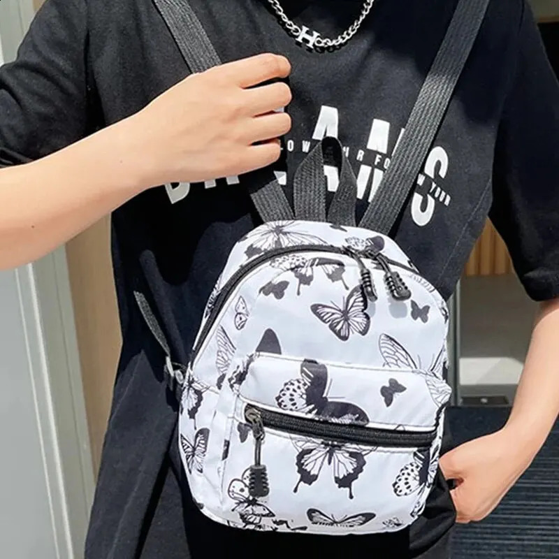 Mini Womens Backpacks Nylon Female Bag Animal Printing Small Feminina Backpack School Bags For Teen Girls Knapsack 240914