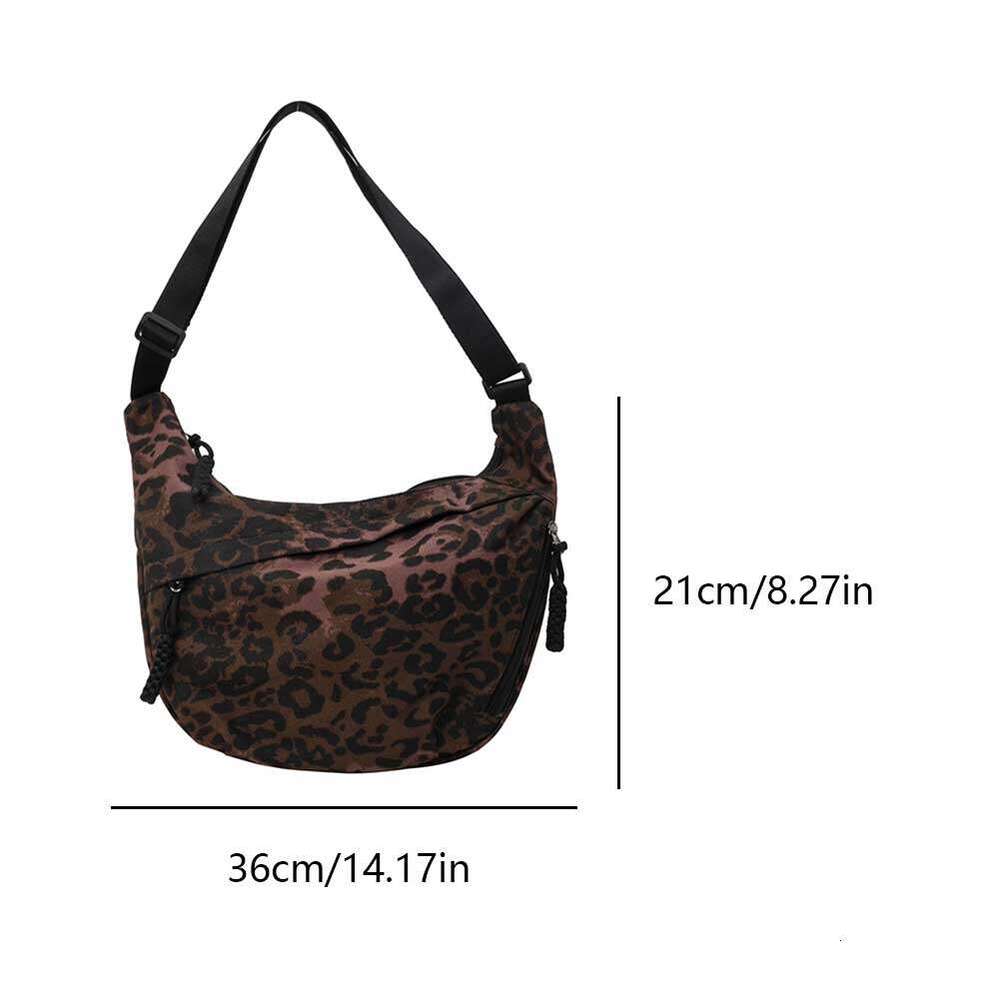 Designer bag Women Crescent Crossbody Bag Large Capacity Leopard Print Daily Messenger Bag Adjustable Strap Half Moon Bag Simple Satchel Bag tote bag 