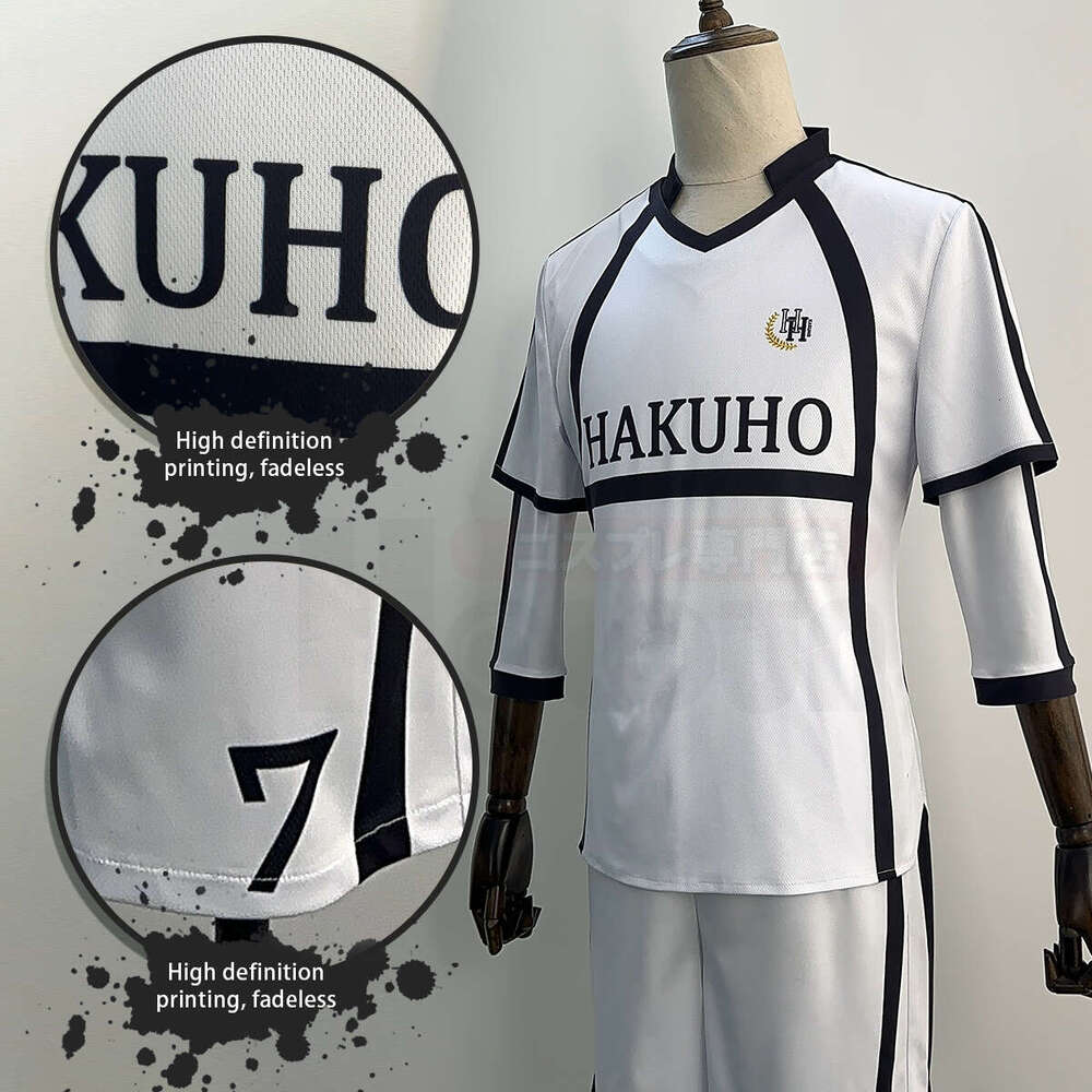 HOLOUN Blue Lock Anime Nagi No.7 Reo Mikage No.10 Cosplay Costume Jersey Wig Rose Net Football Soccer Uniform Sport Wearing