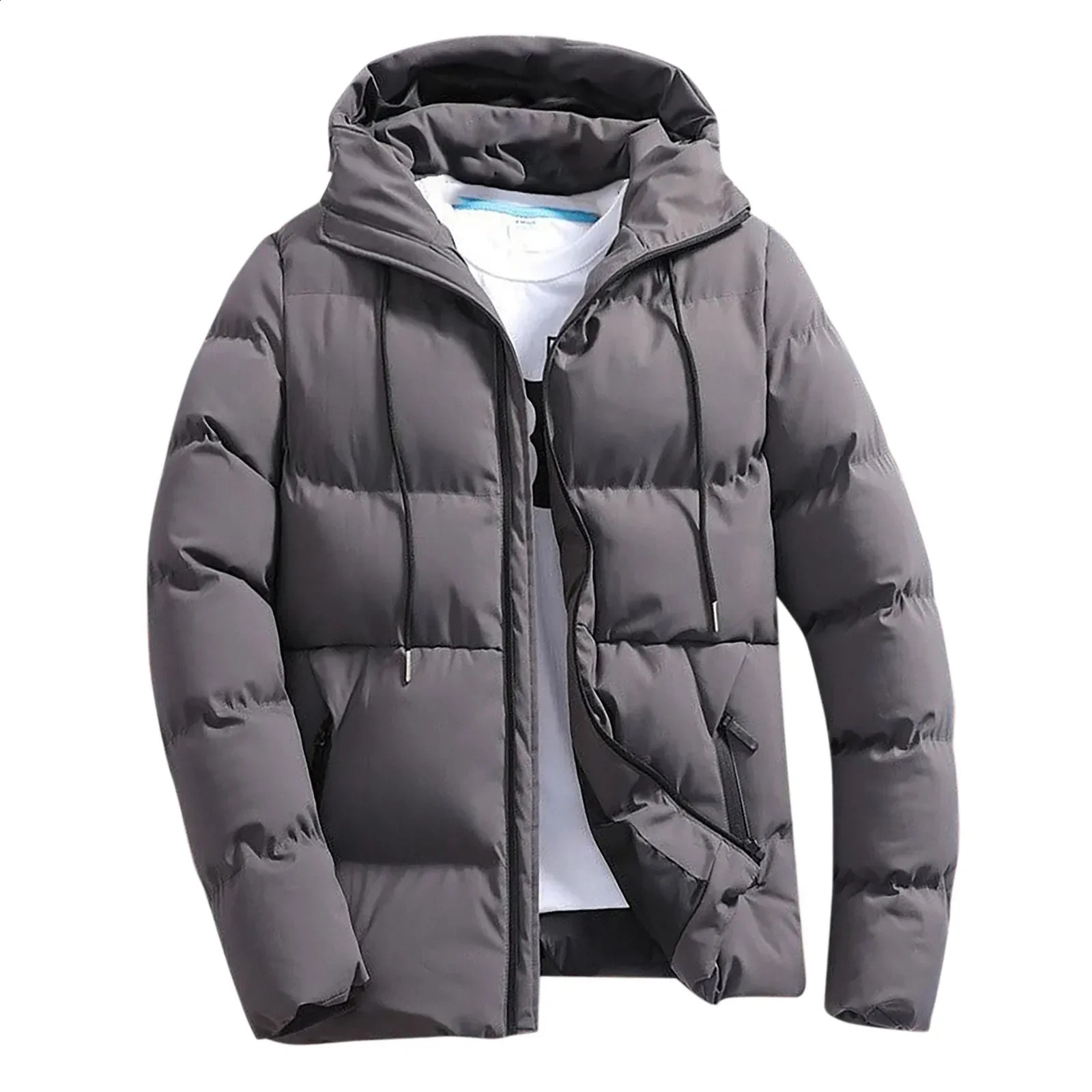 Fashion Parkas Men Winter Overcoat Mens Casual Jacket Warm Hooded Thick Puffer Jacket Men Winter Coat Outwear Business Hombre 240914