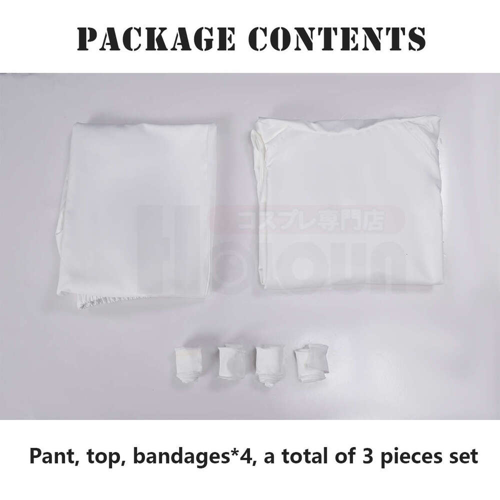 HOLOUN Jujutsu JJK Manga Anime Kashimo Hime Cosplay Costume Blue Wig White Top Elastic Pants Gift