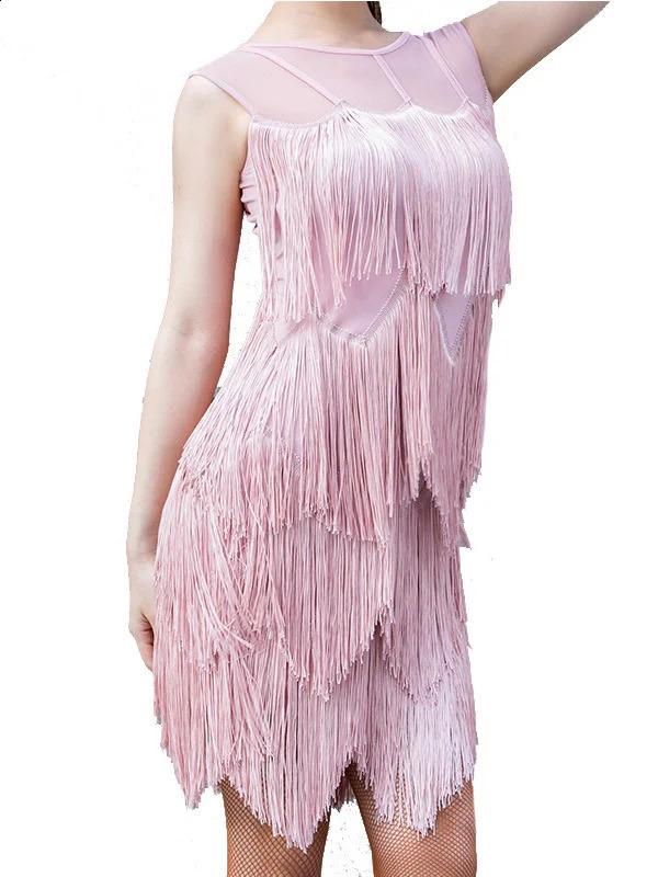 Ximeng Yiyao Latin Dance Practice Dress Tassel Performance Sexy Female Adult Competition 240913