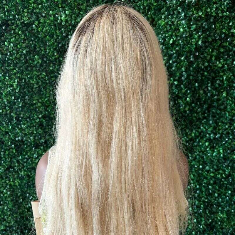 13X4 Ash Blonde Lace Front Wig Synthetic Wigs For Women Long Straight Light Blond Frontal Glueless Natural Haire Daily Party