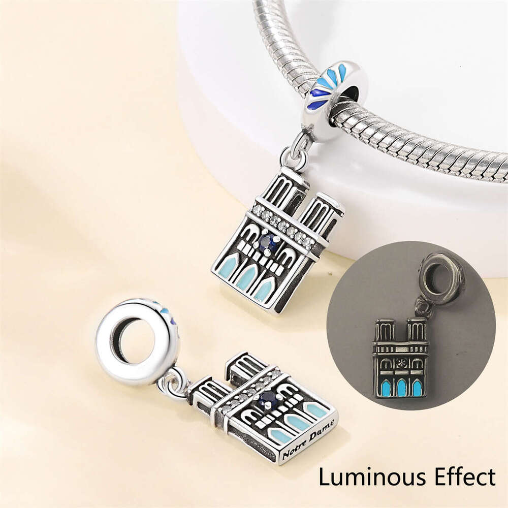 New 925 Sterling Silver Pendant Charm Architectural Series Romantic Cape Lighthouse Bead Fit Charms Silver 925 Original Bracelet DIY Jewelry Making Fo