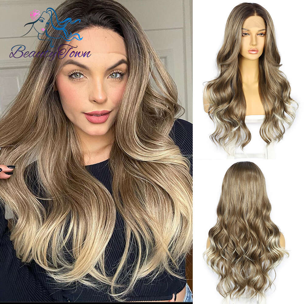 13X3 Blonde Glueless Cosplay Synthetic Wig High Quality Lace Front Hair Lolita Wigs For Women