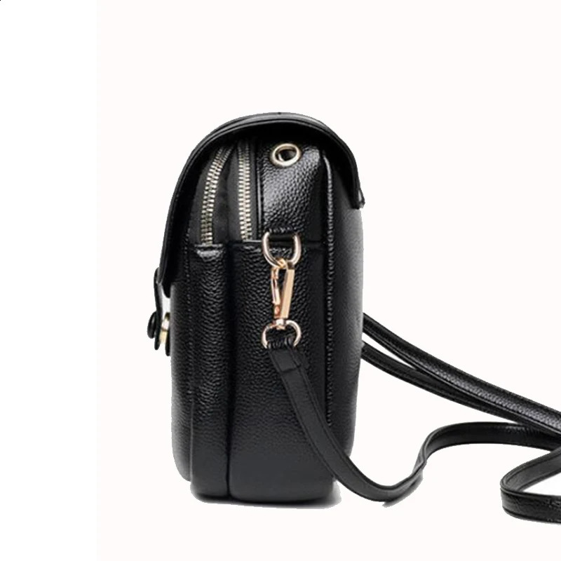 Simple n PU Leather Crossbody Shoulder Bags for Women Spring Retro ed Handbags and Purses Ladies Mobile Phone sac 240914