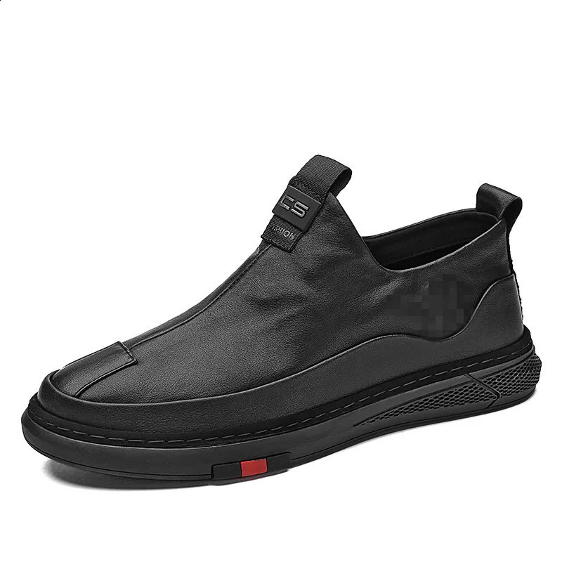 Mens Spring/Summer Casual Shoes Fashionable British Sport Red Anti Slip Versatile Leather Board Shoes 240914