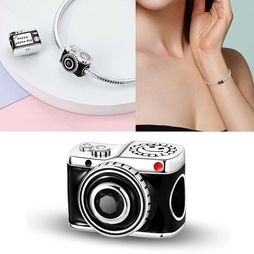 925 Hot Sale Sterling Silver Camera Beads Pendants Charms Fit Original Bracelet NecklaceFor Women Jewelry Making