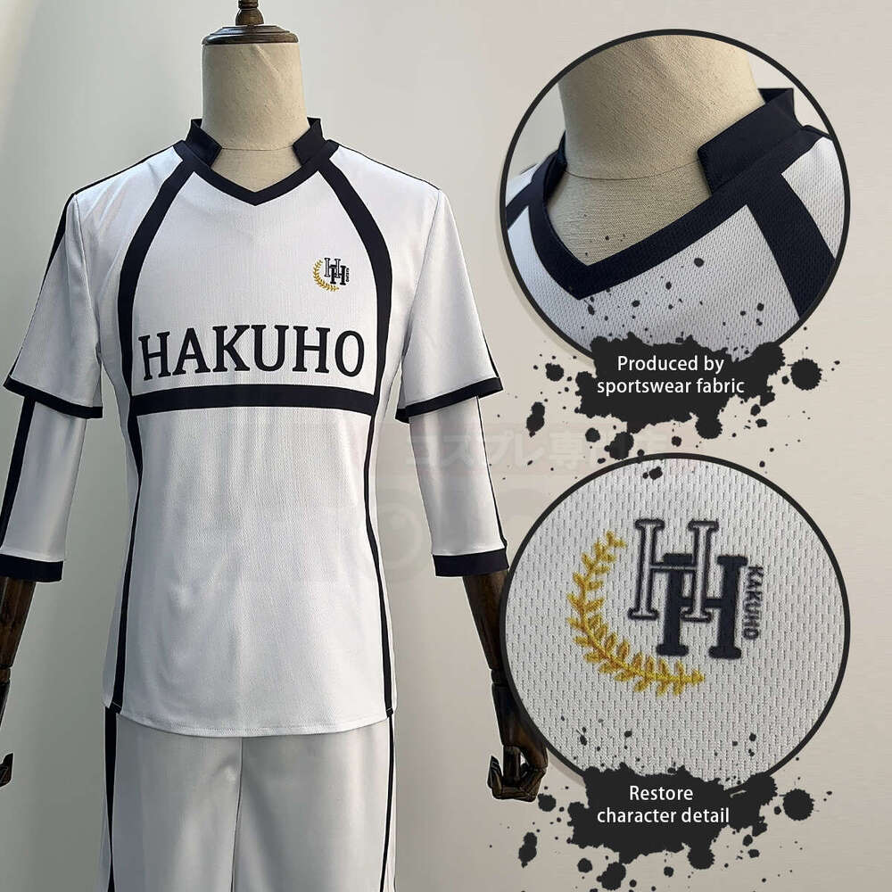 HOLOUN Blue Lock Anime Nagi No.7 Reo Mikage No.10 Cosplay Costume Jersey Wig Rose Net Football Soccer Uniform Sport Wearing