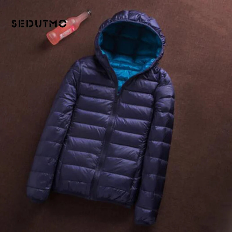 SEDUTMO Winter Duck Down Jacket Womens Ultra Light Hoodie Jacket Double sided Wear resistant Jacket Spring Inflatable Jacket ED657 240913