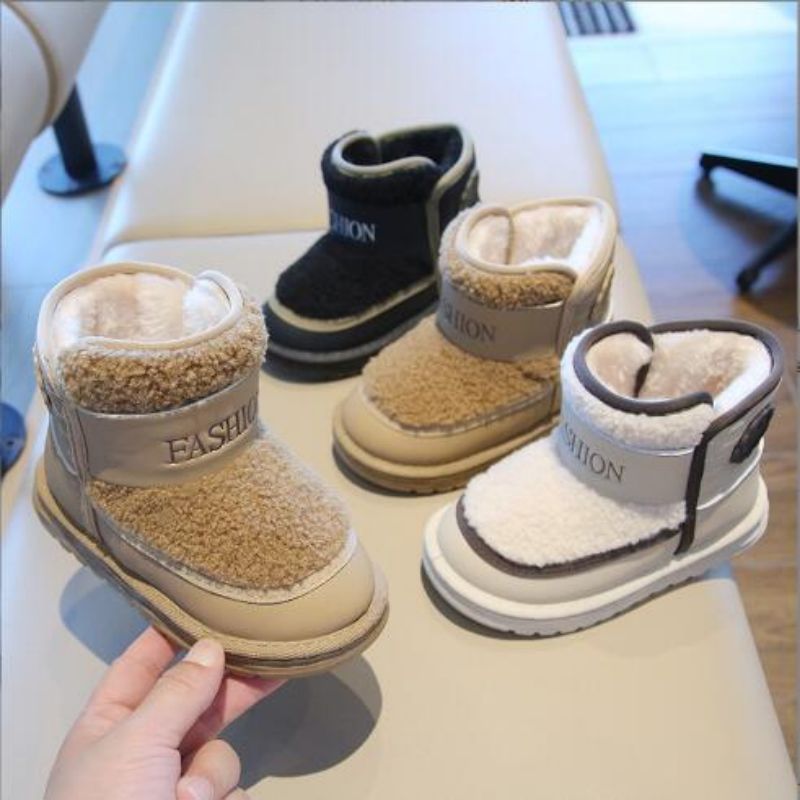 Children's Thick Fleece Snow Boots - Unisex Winter Edition with Warm Material for 2024