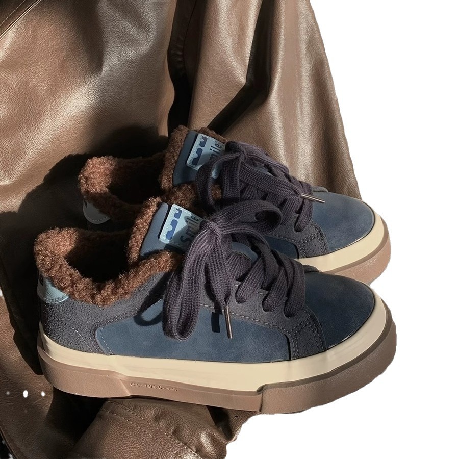 2024 Fashion Plush Thick Sole Board Shoes for Women d734