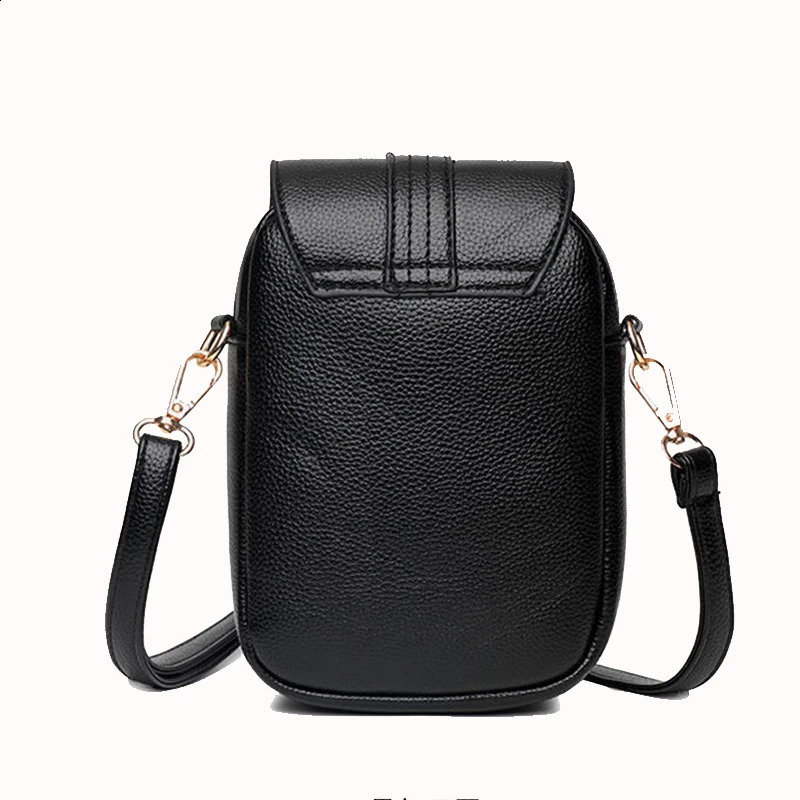 Simple n PU Leather Crossbody Shoulder Bags for Women Spring Retro ed Handbags and Purses Ladies Mobile Phone sac 240914