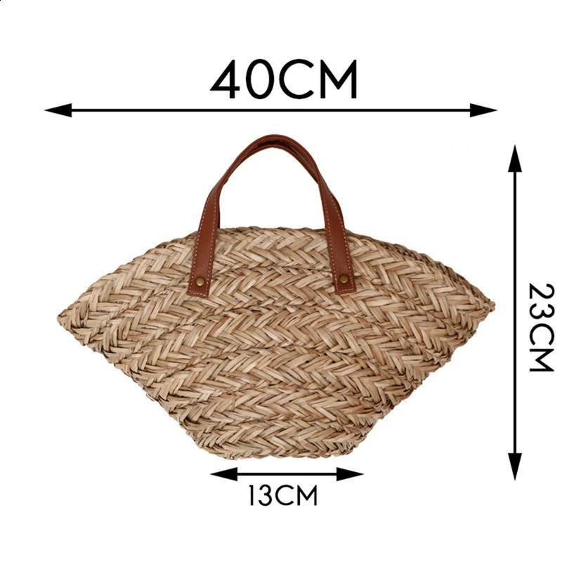 Leisure straw bag womens shoulder handbag handmade summer beach fashionable and exquisite shopping 240913