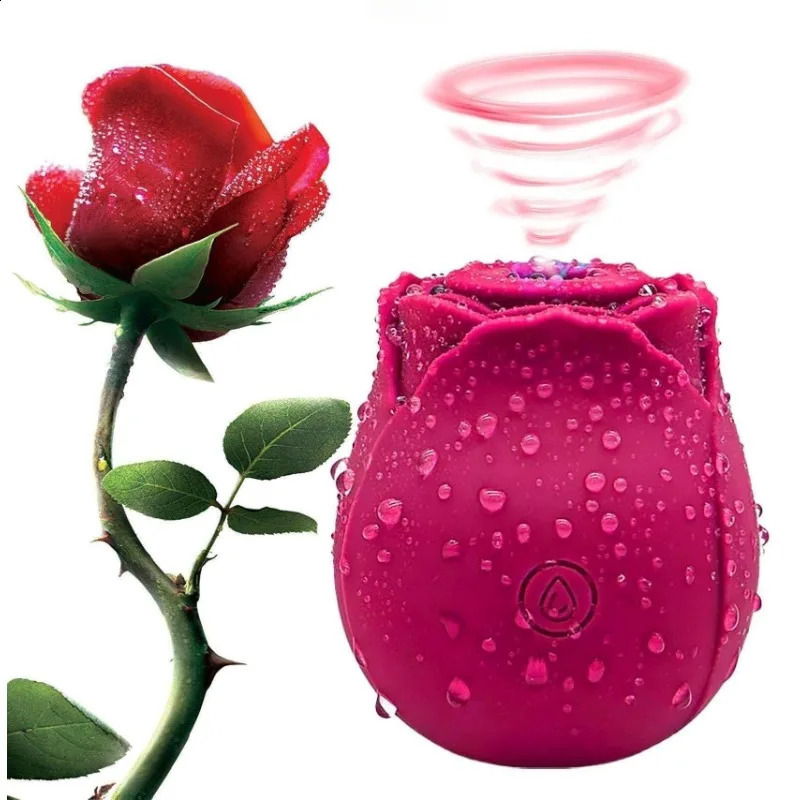 Rose Shape Vagina Sucking Vibrator Intimate Good Nipple Sucker Oral Licking Clitoris Sex Stimulator G Spot Vibrators for Woman 240914